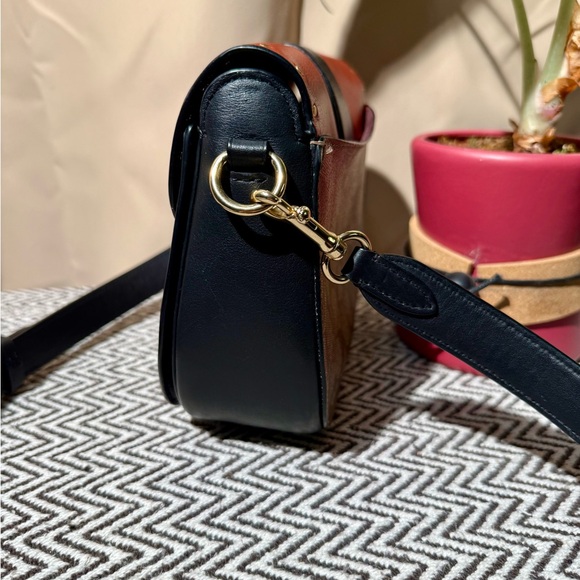 Coach Georgie Saddle Bag in Colorblock Signature Canvas & Rivets - 2021 - EUC - Picture 12 of 16